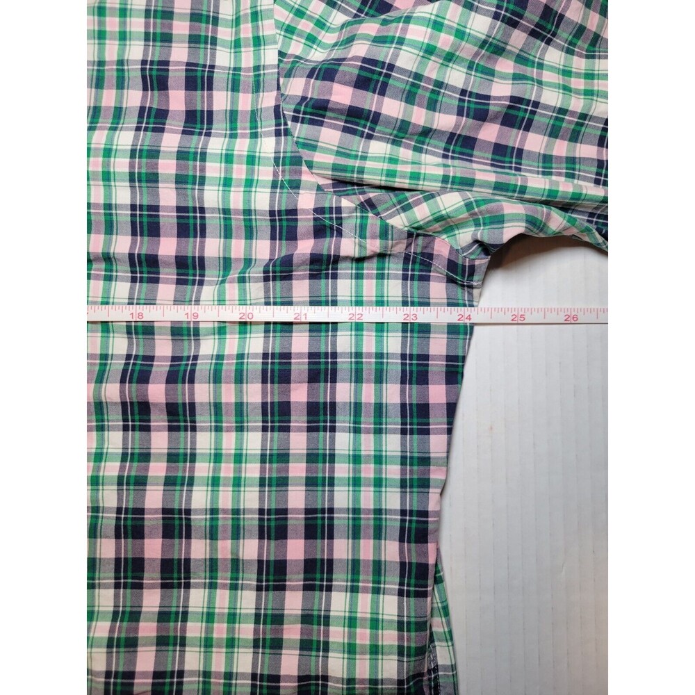 Polo Ralph Lauren Green Pink Plaid Twill Shirt Mens L Classic Fit Casual Look - Picture 5 of 6